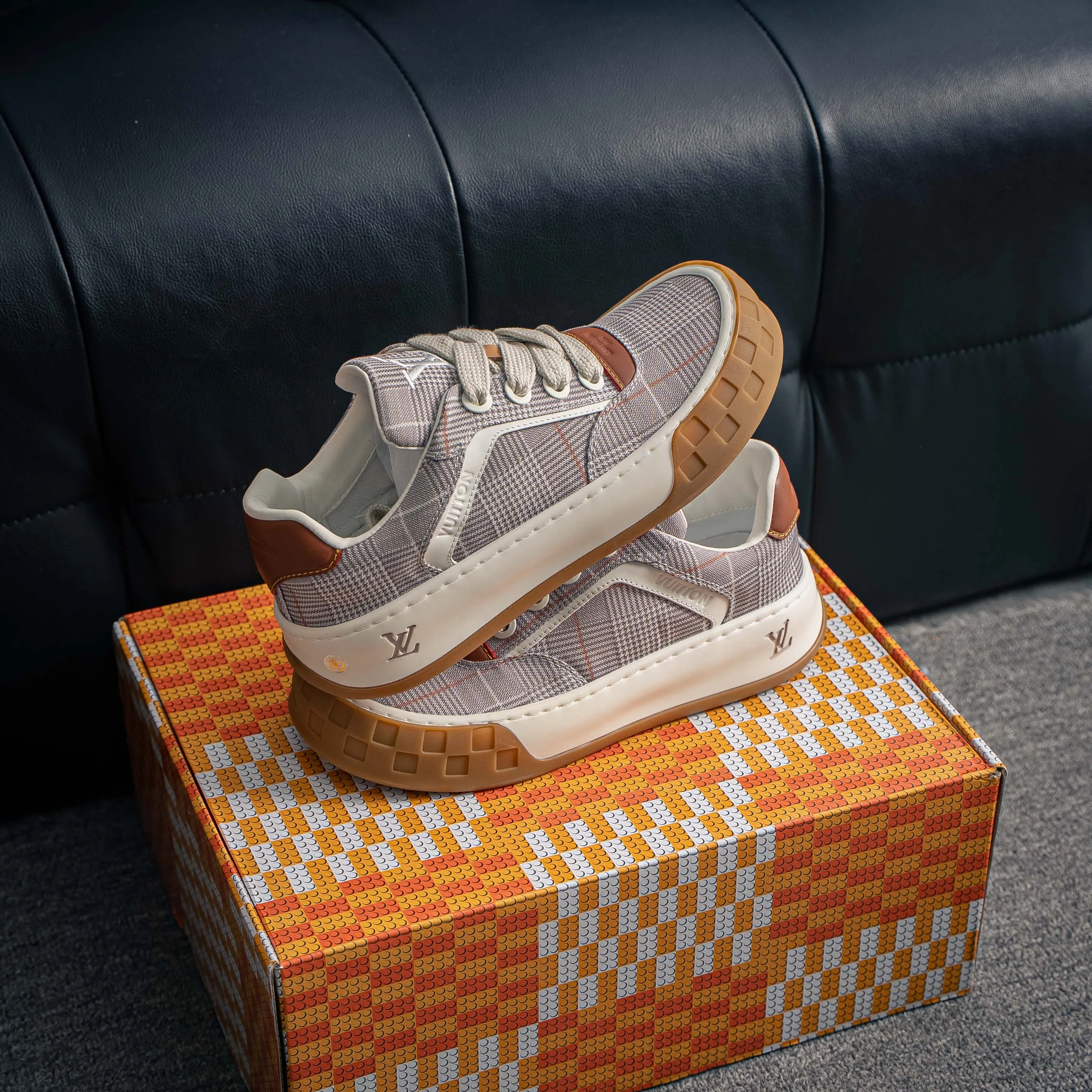 Premium -- LOUIS VUITTON Tilted Series｜2026 LV Tilted Low Sneakers Series Low-Top Retro Skate Shoes Men Shoes｜